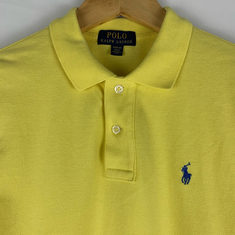 Ralph Lauren Polo Yellow Boys Shirt Size M (10-12) - Picture 3 of 4